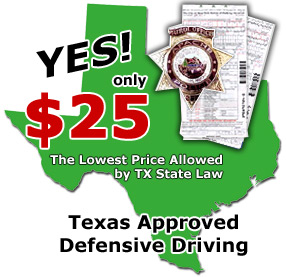 Texas Defensive Driving courses for the cheapest price!